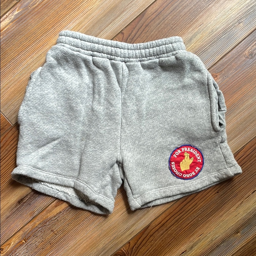 Bobo Choses Gray Kids Shorts with Patch